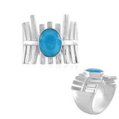 Bague en argent et Turquoise Sleeping Beauty (de Melo)