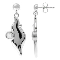 Boucles d'oreilles en argent et Zircon