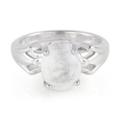 Bague en argent et Howlite