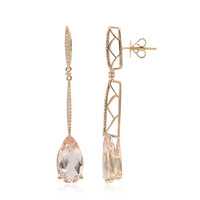 Boucles d'oreilles en or et Morganite AAA (CIRARI)