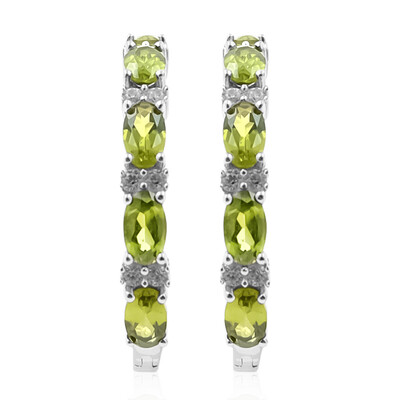 Boucles d'oreilles en argent et Vésuvianite