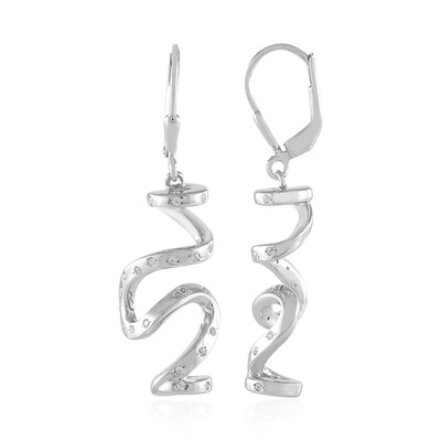 Boucles d'oreilles en argent et Zircon (MONOSONO COLLECTION)