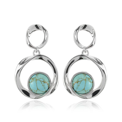 Boucles d'oreilles en argent et Turquoise (dagen)