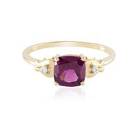 Bague en or et Grenat magenta