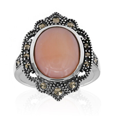 Bague en argent et Opale rose (Annette classic)