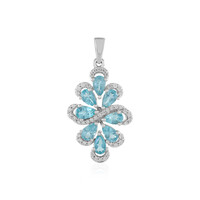 Pendentif en argent et Apatite bleue