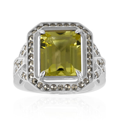 Bague en argent et Citrine jaune citron (Annette classic)