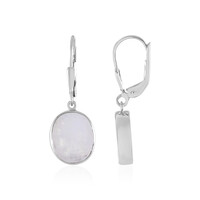 Boucles d'oreilles en argent et Pierre de Lune arc-en-ciel