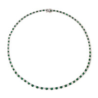 Collier en argent et Emeraude de Zambie (Gems en Vogue)