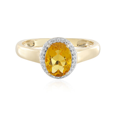 Bague en or et Béryl jaune