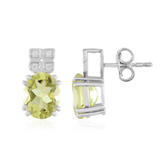 Boucles d'oreilles en argent et Quartz citron