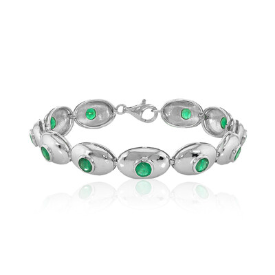 Bracelet en argent et Emeraude de Zambie