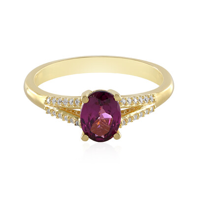 Bague en argent et Grenat magenta