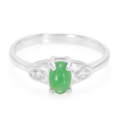 Bague en argent et Chrysoprase impériale