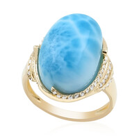 Bague en or et Larimar