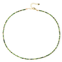 Collier en argent et Tourmaline verte du Brésil (Riya)