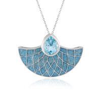 Collier en argent et Topaze bleu ciel (Adela Silber)