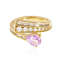 Bague en or et Kunzite AAA du Brésil (de Melo)