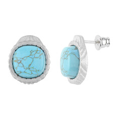 Boucles d'oreilles en argent et Turquoise