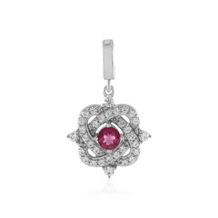 Pendentif en argent et Tourmaline rose du Nigéria