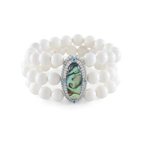 Bracelet en argent et Coquillage d'Abalone (Dallas Prince Designs)