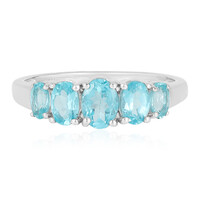 Bague en argent et Apatite bleue