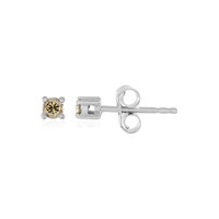 Boucles d'oreilles en argent et Diamant champagne I3