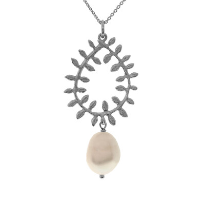 Collier en argent et Perle de culture d'eau douce (Joias do Paraíso)