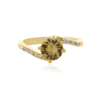 Bague en argent et Zircon jaune