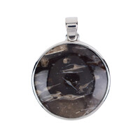 Pendentif en argent et Agate prairies