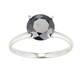 Bague en argent et Spinelle noir