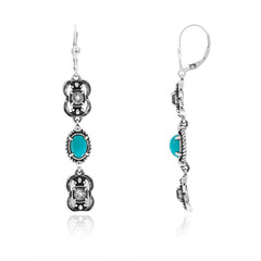 Boucles d'oreilles en argent et Turquoise (Desert Chic)