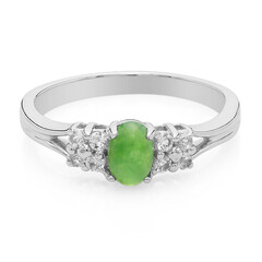 Bague en argent et Chrysoprase impériale