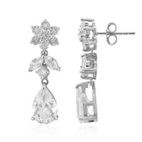 Boucles d'oreilles en argent et Topaze blanche