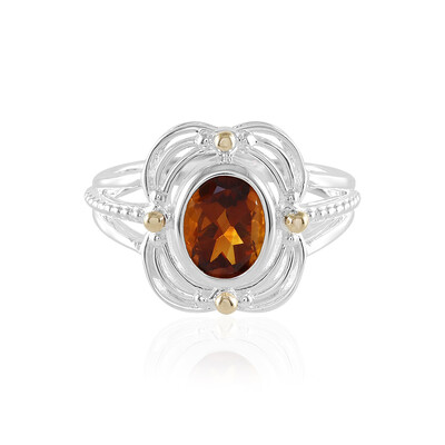 Bague en argent et Citrine Madère (Granulieren)