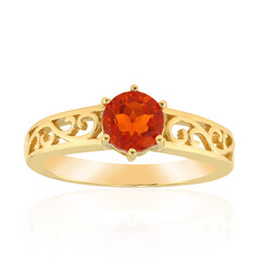 Bague en or et Opale de Feu du Mexique