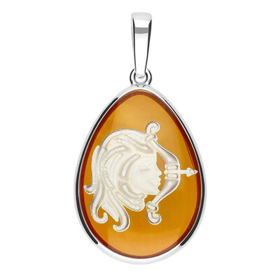 Pendentif en argent et Ambre baltique (dagen)