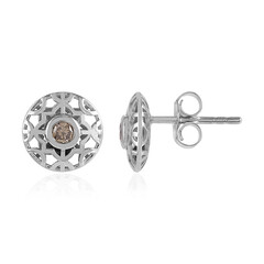 Boucles d'oreilles en or et Diamant champagne I2 (Ornaments by de Melo)