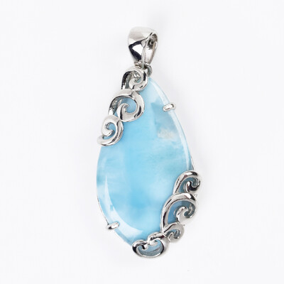 Pendentif en argent et Larimar