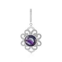 Pendentif en argent et Fluorite multicolore