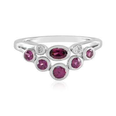 Bague en argent et Grenat Rhodolite