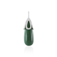 Pendentif en argent et Aventurine verte