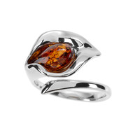 Bague en argent et Ambre baltique