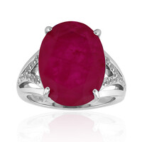 Bague en argent et Quartz fuchsia