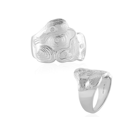 Bague en argent et Diamant I2 (H) (SAELOCANA)