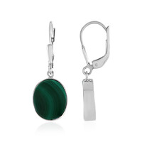 Boucles d'oreilles en argent et Malachite