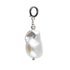 Pendentif en argent et Perle blanche de culture d'eau douce