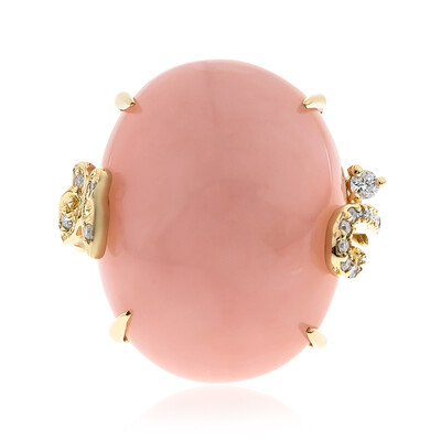 Bague en or et Opale rose (CIRARI)