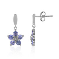 Boucles d'oreilles en argent et Tanzanite