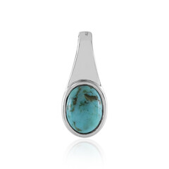 Pendentif en argent et Turquoise bleue de Mohavie